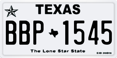 TX license plate BBP1545