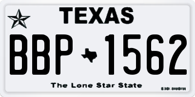 TX license plate BBP1562