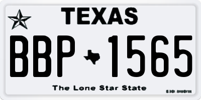 TX license plate BBP1565