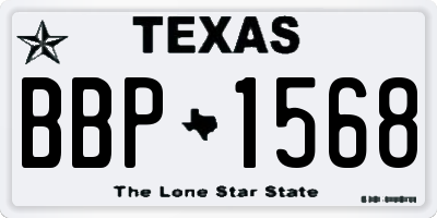 TX license plate BBP1568