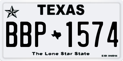 TX license plate BBP1574