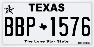 TX license plate BBP1576