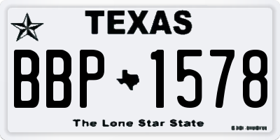 TX license plate BBP1578