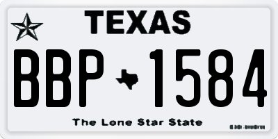 TX license plate BBP1584