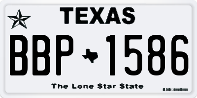 TX license plate BBP1586