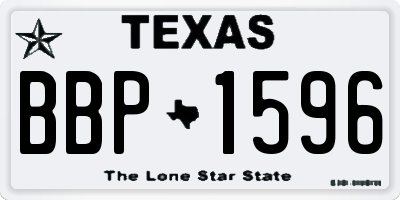 TX license plate BBP1596