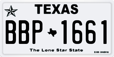 TX license plate BBP1661