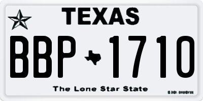 TX license plate BBP1710