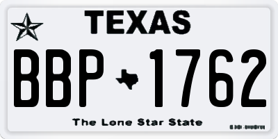 TX license plate BBP1762