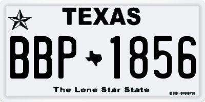 TX license plate BBP1856