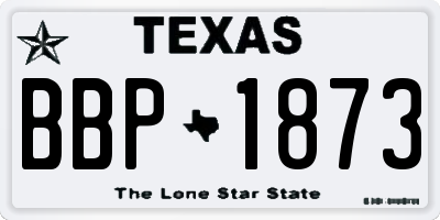 TX license plate BBP1873