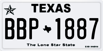 TX license plate BBP1887