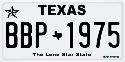 TX license plate BBP1975