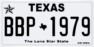 TX license plate BBP1979