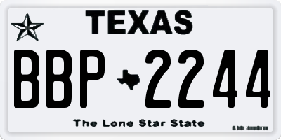 TX license plate BBP2244