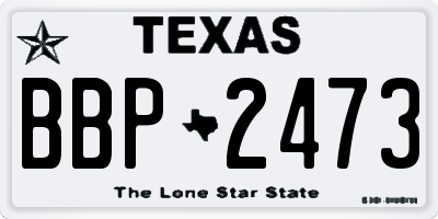 TX license plate BBP2473