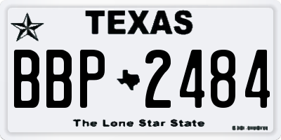 TX license plate BBP2484