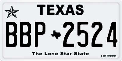 TX license plate BBP2524