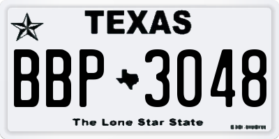 TX license plate BBP3048