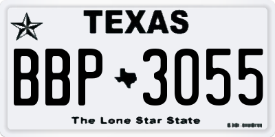 TX license plate BBP3055
