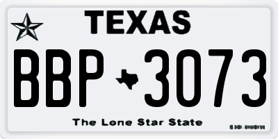 TX license plate BBP3073