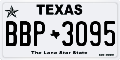 TX license plate BBP3095