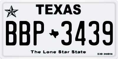 TX license plate BBP3439