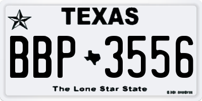 TX license plate BBP3556