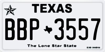 TX license plate BBP3557