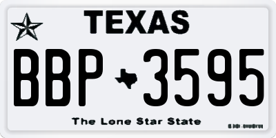 TX license plate BBP3595