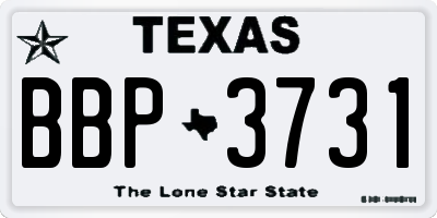 TX license plate BBP3731