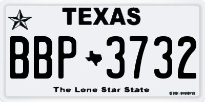 TX license plate BBP3732