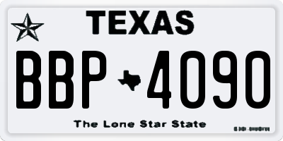 TX license plate BBP4090