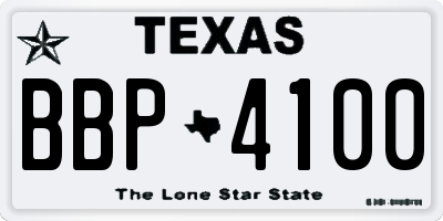 TX license plate BBP4100