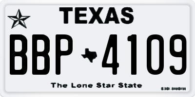 TX license plate BBP4109