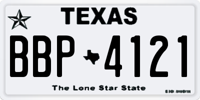 TX license plate BBP4121