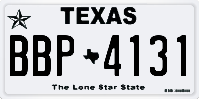 TX license plate BBP4131