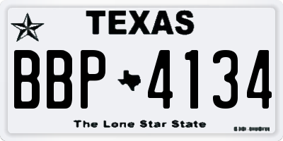 TX license plate BBP4134