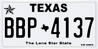 TX license plate BBP4137