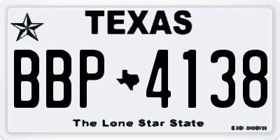 TX license plate BBP4138