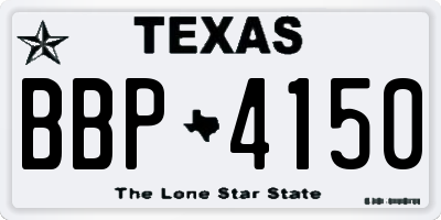 TX license plate BBP4150