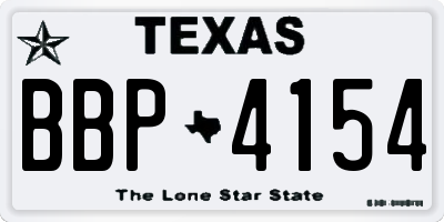 TX license plate BBP4154