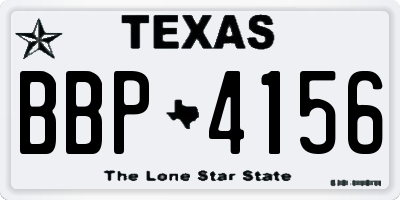 TX license plate BBP4156