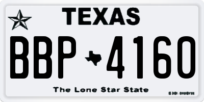 TX license plate BBP4160