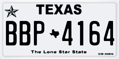 TX license plate BBP4164