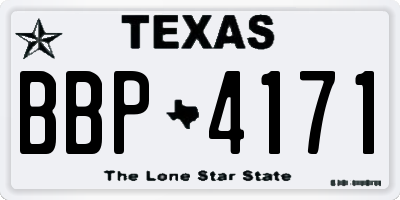 TX license plate BBP4171