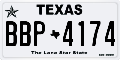 TX license plate BBP4174