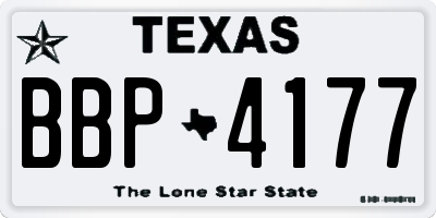 TX license plate BBP4177