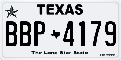 TX license plate BBP4179