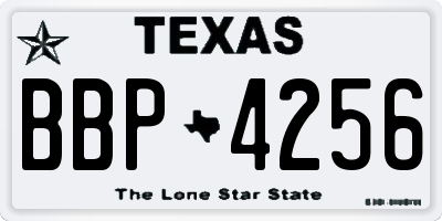 TX license plate BBP4256